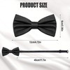 hzbaiyi Men's Bow Tie, Adjustable Bowtie, Classic Solid Color Pre-Tied