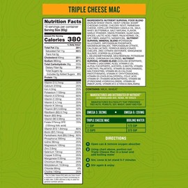 Nutrient Survival Triple Cheese Mac | Non-perishable #10 Can with 25 Year Shelf Life | Freeze Dried Emergency Food