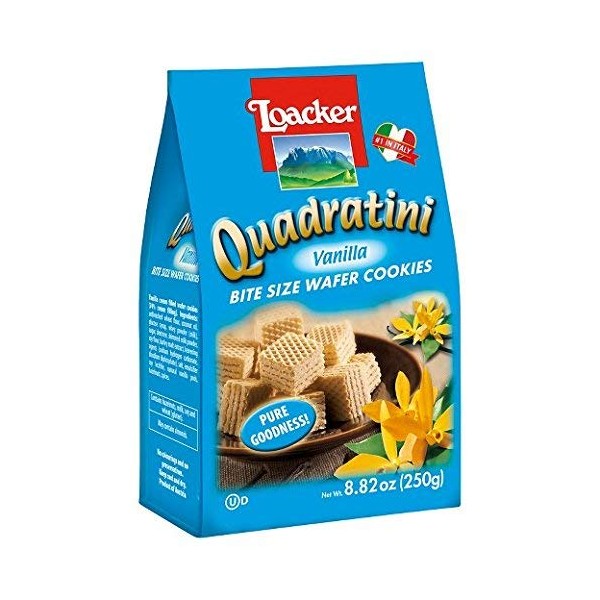 Loacker Quadratini- Vanilla Wafer Cookie, 8.82 oz per bag (pack of 4)4