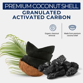 IPW Industries Bulk Activated Carbon - Coconut Shell Granular Activated Charcoal (GAC) for Water Filtration - Replacement Media for Pre and Post Carbon Water Filters (2 lbs)