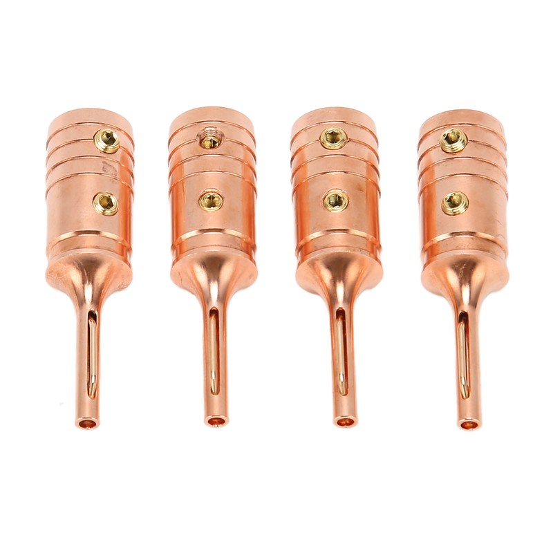 4Pcs Speaker Banana Plugs Pure Copper Male Speaker Wire Connector