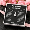 An Unsere Tochter Geschenk von Mama und Papa, Cubic Zirconia