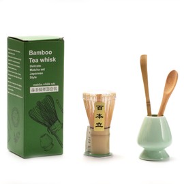 4PCS Matcha Tea Whisk Set, Tea Steeper Matcha Tools for Stirring Matcha, Natural Matcha Whisk