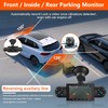 Podofo 360° Dash Cam Front and Rear Inside,4 Channel 3"