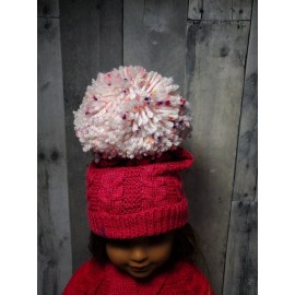 Justaskjoyce Collection Winter Sweetheart Pink Sweater Set & Pink Boots, Designed for 18" Dolls