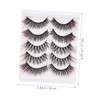 Mikinona 5pairs Faux Lashes Multi Cosplay Eyelashes for Women Girls