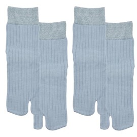 Fukuske Fun 3162Q11N Women's Plain Lace Opening Crew Length Socks, Set of 2 Socks, Tabi Type, Fukusuke Women's, blue (light), 23.0-25.0 cm