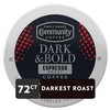 Community Coffee Dark & Bold Espresso Roast Coffee Pods, 72