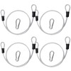 OFKP 4Pcs Cable Lock, Heavy Duty Grey Cable, 3MM Stainless