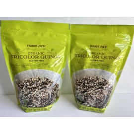 TJ's 2 Bags Trader Joe's Organic Tricolor Quinoa, GLUTEN FREE 1 LB /Bag EXP 09/2025