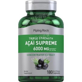 Piping Rock Acai Berry 6000mg 180 Capsules Triple Strength, 1 ea, 180 / 파이핑락 아사이베리 6000mg 180캡슐 트리플스트랭스, 1개, 180