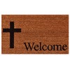 Calloway Mills 121752448 Cross Welcome Doormat 24" x 48"