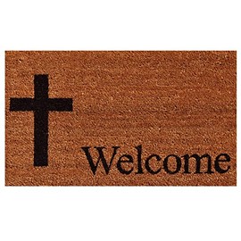 Calloway Mills 121752448 Cross Welcome Doormat 24" x 48"