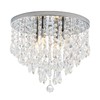 NSRCE 4-Light Crystal Chandeliers Flush Mount, 14 Inches Bedroom Close