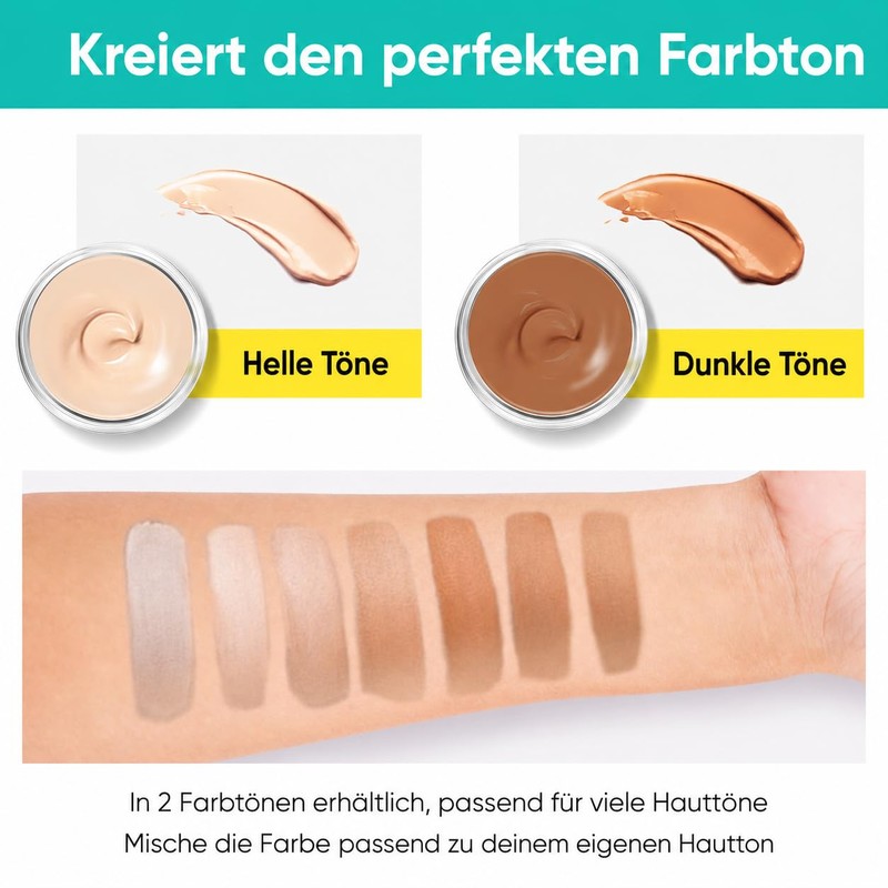 Tattoo Cover Up Makeup, 2-Colour Tattoo Cover, Waterproof