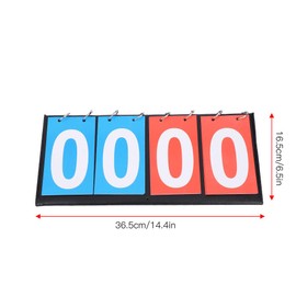 Flip Scoreboard, 2/3/4 Digit Portable Waterproof Scoreboard for Various Sports, Soccer, Basketball, Table Tennis, Etc (four digit scoreboard)
