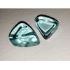 2pc Optical Aqua Blue Obsidian (Man-Made) Medium Tumbled & Polished