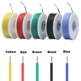 Striveday 26 AWG Flexible Silicone Wire Electric Wire 26 Gauge Tinned Copper Hook Up Wire 300V Cables Electronic Stranded Wire Cable Electrics DIY Box-1