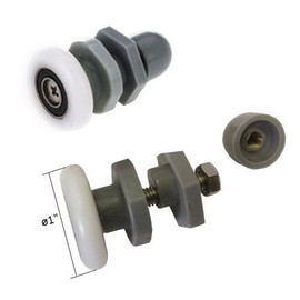 Shower Door 1" Ball Bearing Nylon Roller Assembly for Framed and Frameless Sliding Shower Doors