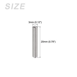 METALLIXITY Dowel Pin (3mmx20mm) 50Pcs, 304 Stainless Steel Shelf Support Pegs Pin Fastener Elements - for Metal Devices, Furniture Installation, Industrial, DIY