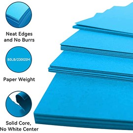 25Sheets Blue Cardstock Paper, 8.5 x 11 Card stock for Cricut, Thick Construction Paper for Card Making, Scrapbooking, Craft 90 lb / 250 gsm