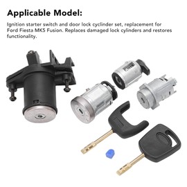 Ignition Starter Switch Ignition Switch Door Lock Cylinder Set 2S61 BM Replacement for MK5 Fusion