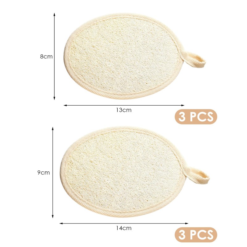 6-Piece Loofah Shower Towels, Body Cleaning Tools, Bathroom Accessories, Durable
