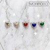 Moriroko Princess Heart Silver Stone 2P Nail Parts DIY Point Nail / 모리로코 프린세스 하트 실버 스톤 2P 네일파츠 셀프네일 포인트네일