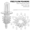 12 PCS Bottle Pourers And 12 PCS rubber pourers dust