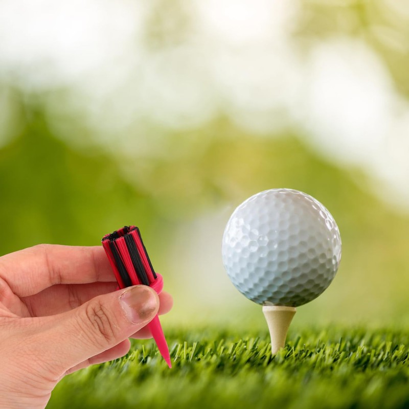 NOLITOY 8pcs Golf Brush Tees Plastic Spike Holder Protection with