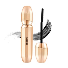 Qin Derdom Mascara, Quick Drying Curl Keep, Waterproof, Sweat & Tear Resistant, Long Lasting, Easy to Clean, Natural Luster Eyelashes, Clear Black, Ultra Fine Wand, Lasting Curls, 12 Hours, Popular