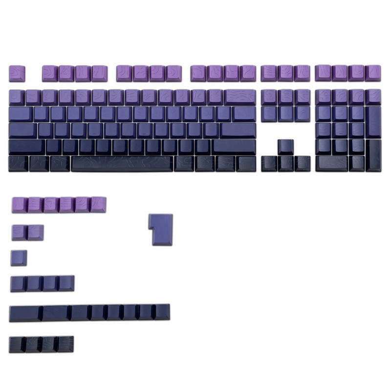 dagaladoo Topographic keycaps Line Backlit Gradient Purple keycaps Shine Through