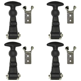 Buyers Products WJ201SS4 Rubber Hood Catch with Stainless Steel Hardware, 4 Pack