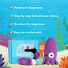 Crochet Kit for Beginners – Squid Family Plush Set with