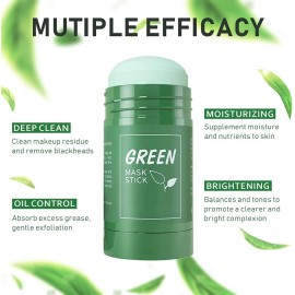 🔥 Mascarilla en barra de té verde para el rostro 2 paquete  Vitaminas y Minerales