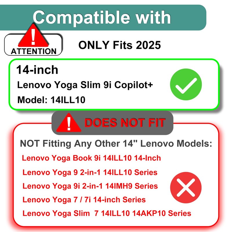3-Pack Designed for 2025 New ‎Lenovo Yoga Slim 9i Copilot+