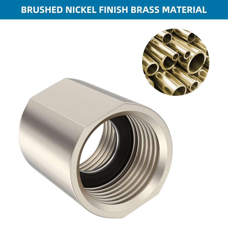 iFealClear Brass Pipe Fitting 1/2 inch G Female Thread, Shower
