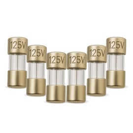 5A (5 Amp) Mini Glass Fuses, F5AL Micro Fuses 3.6 x 10mm (0.14 x 0.39 inches), 125V Fast-Blow, Fast Acting Replacement for Christmas Lights, String Lights, Electronics, Appliances, 6 Pack