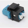 LC Duplex Fiber Optic Adapter Keystone Jack Insert Coupler, Singlemode/Multimode