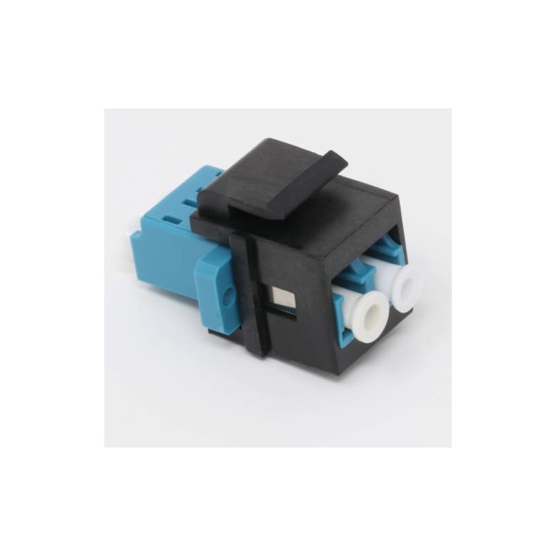 LC Duplex Fiber Optic Adapter Keystone Jack Insert Coupler, Singlemode/Multimode