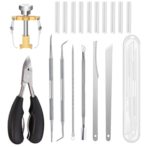 Pediküre Set 9-teilig, Professionelles Fußpflege Set Für Eingewachsene Zehennägel, Nagelspange