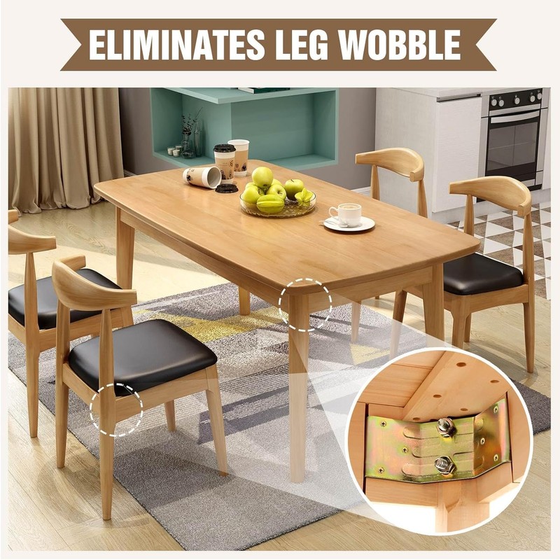 Pisman Table Leg Corner Bracket Set of 4 Includes Screws