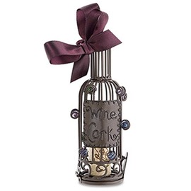 Epic 02-131 Beautiful Unique Wine Bottle Cork Cage Holder Ornament with Satin Bow