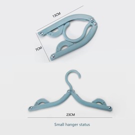 8 Pcs Folding Hangers, Travel Hangers, Dormitory Hangers, with Storage Bags and Clips, Suitable for Staying in Hotels, Travel, Camping, Dormitories