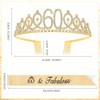 Birthday Sash for Women 60th Birthday Sash and Crown 60th