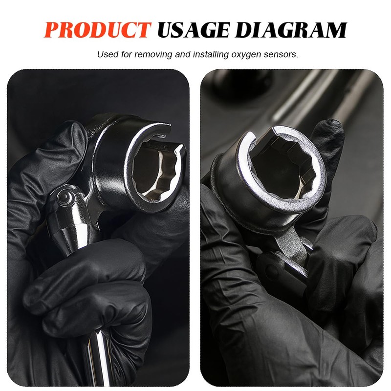 7/8 Inch 22 mm O2 Sensor Wrench with 180 Degree
