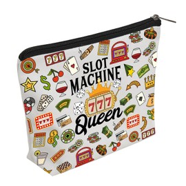 WZJHCL Casino Makeup Pouch Casino Gambling Lover Gift Slot Machine Queen Cosmetic Bag Slot Gambling Lucky Gift, Machine Queen, Fashion