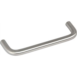 GRIMME Emer LA Handle 96 mm - Bow Handle Width 104 mm - Elegant and Timeless Furniture Handle, Brushed Stainless Steel