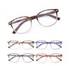 JM Blue Light Reading Glasses for Women with Spring Hinge,