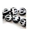 Hawaiian Kukui Nut Lei Beads Necklaces with Hand Painted White